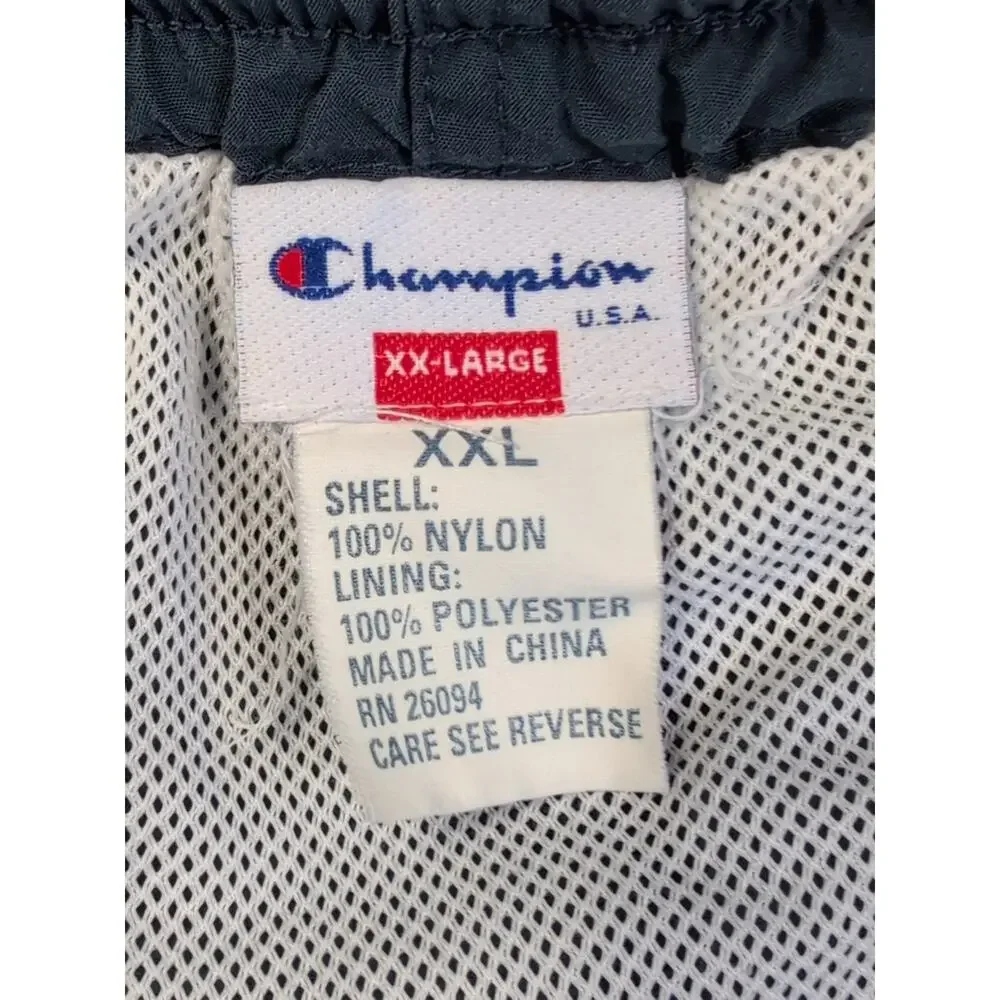 Vintage Champion Swim Trunks Mens XXL Blue Orange 90s Sailing Shorts USA Made